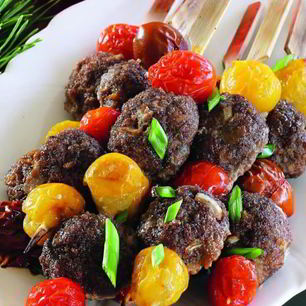 Рецепт Шашлычков с фрикадельками в соусе терияки