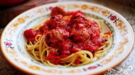 Рецепт спагетти с фрикадельками
