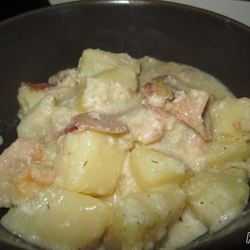 Рецепт Картофеля с беконом в сливочном соусе