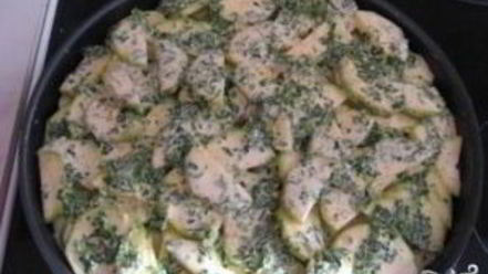 Рецепт картофеля с фаршем и кабачками