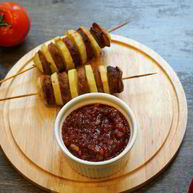 Рецепт Картофеля с мясом на шпажках