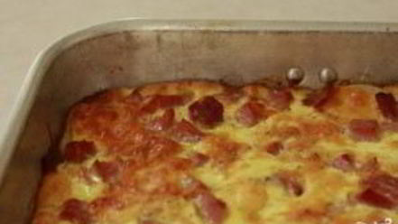 Рецепт картофеля с ветчиной и сыром в духовке