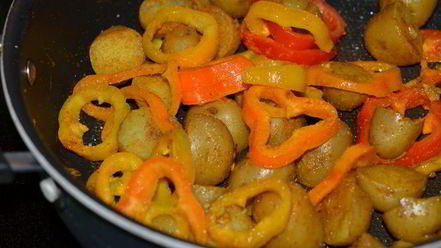 Рецепт картофеля со сладким перцем