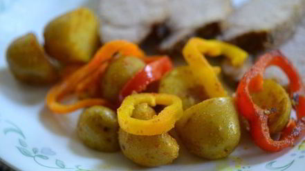 Рецепт картофеля со сладким перцем