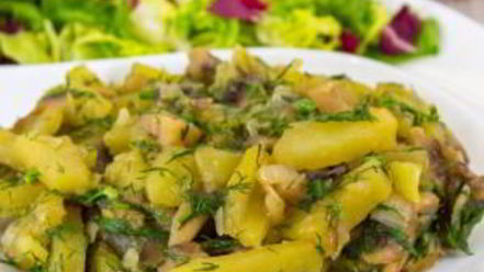 Рецепт картофеля, жаренного с грибами