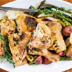 Рецепт Картошки с курицей в духовке