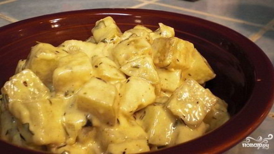 Рецепт картошки в духовке под соусом