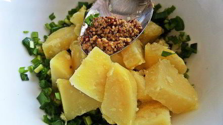 Рецепт лимонного картофеля с луком