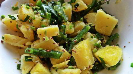 Рецепт лимонного картофеля с луком