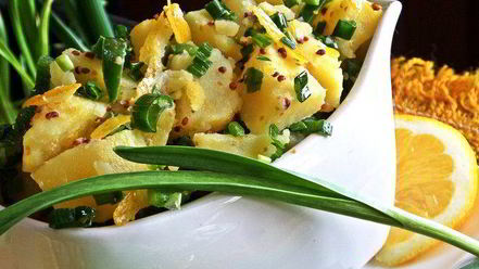 Рецепт лимонного картофеля с луком