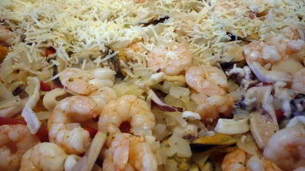 Рецепт риса с баклажанами и морепродуктами bella испания