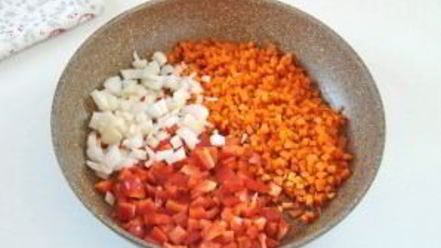 Рецепт риса с горохом и сладким перцем