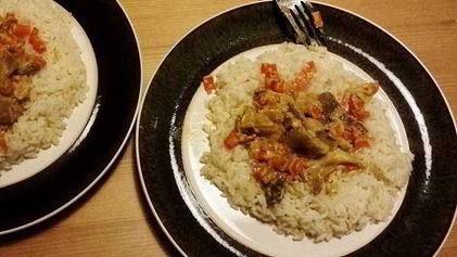 Рецепт Риса с грибами и сметаной