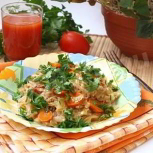 Рецепт Риса с капустой и овощами Лаханоризо