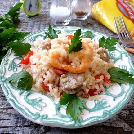 Рецепт Риса с креветками по-креольски
