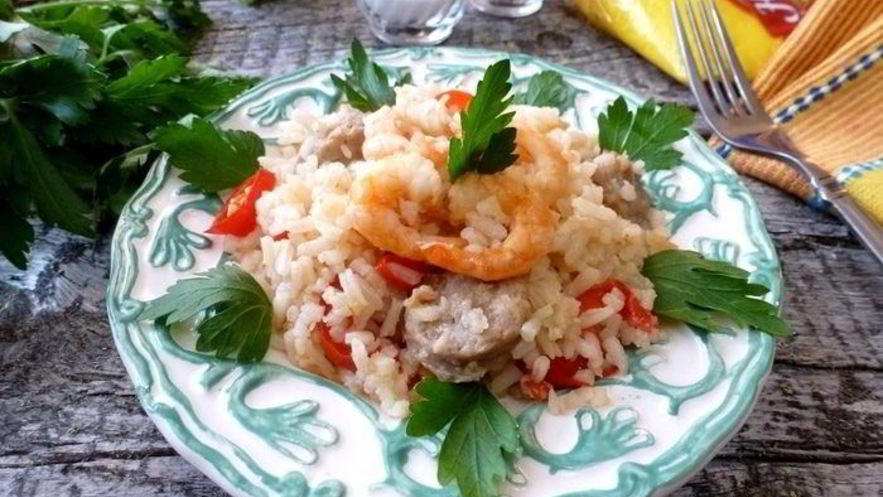 Рецепт риса с креветками по-креольски