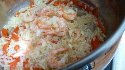 Рецепт риса с креветками по-креольски