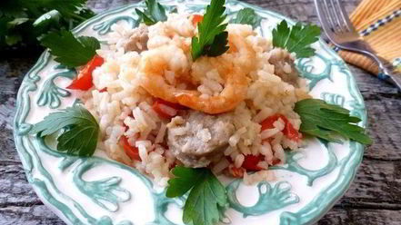 Рецепт риса с креветками по-креольски