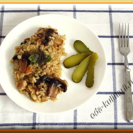 Рецепт Риса с курицей и шампиньонами