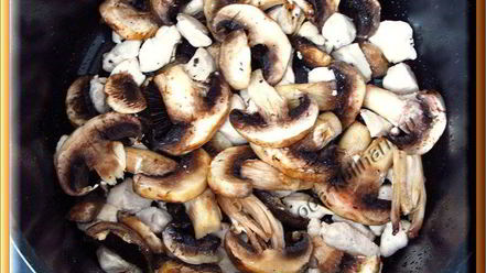 Рецепт риса с курицей и шампиньонами