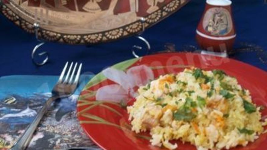 Рецепт риса с курицей по-египетски в духовке