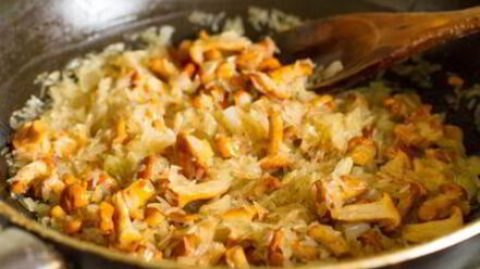Рецепт риса с лисичками
