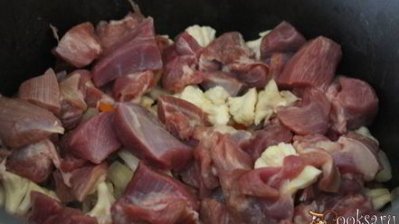 Рецепт риса с мясом и цветной капустой в мультиварке