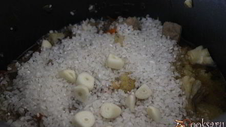 Рецепт риса с мясом и цветной капустой в мультиварке