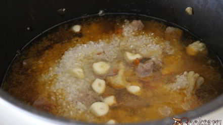 Рецепт риса с мясом и цветной капустой в мультиварке