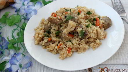 Рецепт риса с мясом и цветной капустой в мультиварке