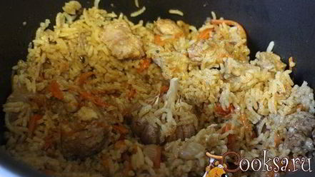 Рецепт риса со свининой в мультиварке