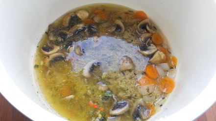 Рецепт тайского нешлифованного риса с грибами в мультиварке