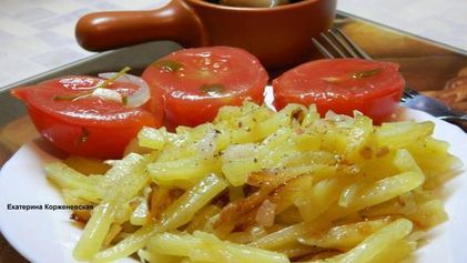 Рецепт Жареной картошки с салом