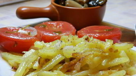 Рецепт жареной картошки с салом