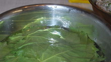 Рецепт долмы с чесночным соусом и кинзой