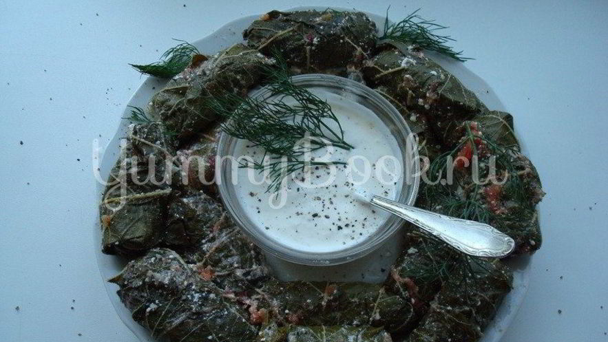 Рецепт долмы в виноградных листьях