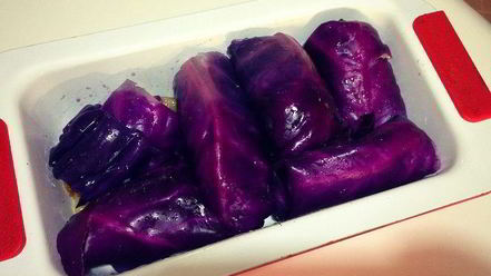 Рецепт голубцов из краснокочанной капусты с овощной начинкой