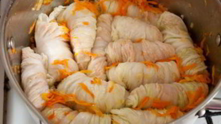 Рецепт голубцов из курицы и пекинской капусты