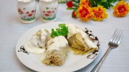 Рецепт голубцов под сметанным соусом