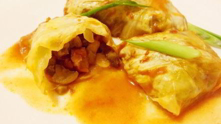 Рецепт голубцов с консервированной фасолью и грибами