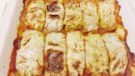 Рецепт голубцов с консервированной фасолью и грибами