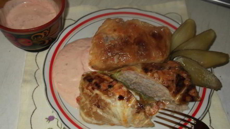 Рецепт голубцов с мясом, запеченные в духовке