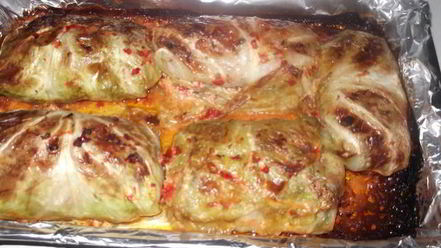 Рецепт голубцов с мясом, запеченные в духовке