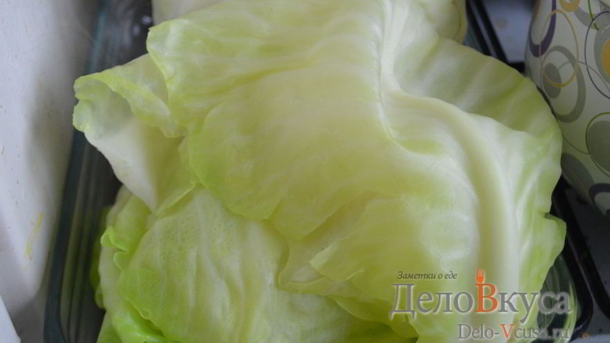 Рецепт листьев капусты для голубцов
