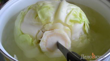 Рецепт листьев капусты для голубцов