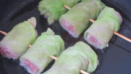 Рецепт мини-голубцов на шпажках