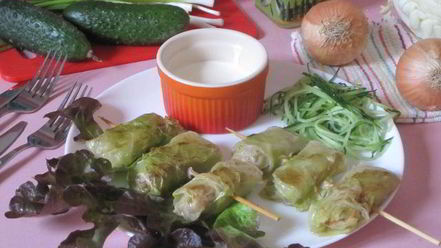Рецепт мини-голубцов на шпажках
