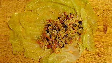 Рецепт постных голубцов с грибами и рисом