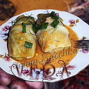 Рецепт Постных голубцов с грибами