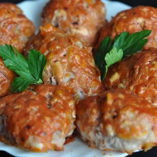 Рецепт Простых ленивых голубцов с куриным фаршем